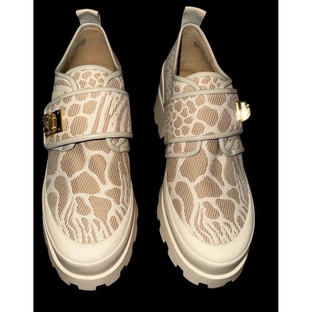 Michael Kors Padma Strap Loafer Animal Jacquard Print Retro Slip On Mature 10M‎